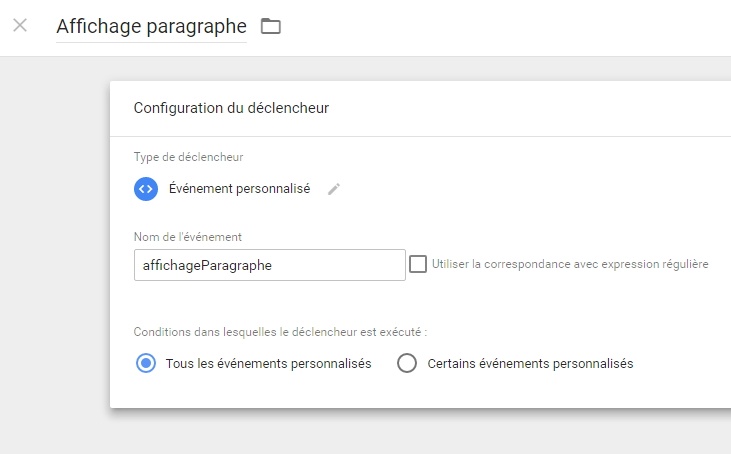 Exemple d'event custom dans Google Tag Manager